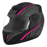 Capacete Para Moto Integral Pro Tork Evolution G6 Pro Preto E Rosa Fosco Liberty 788 Tamanho 58