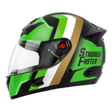 Capacete Para Moto Integral Stronger Faster Fosco Etceter