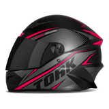 Capacete Para Mulher Fechado Rosa R8