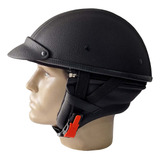 Capacete Para Scooter Elétrica Coquinho Couro Preto Ccc135