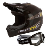 Capacete Piloto Moto Cross Pro Tork Trilha Com Óculos 788