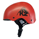 Capacete Prof K2 Vermelho Skate Bike Patins Patinete Rapel