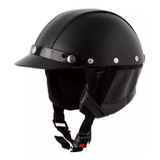 Capacete Protork Coquinho Moto Custom Couro Boulevard Harley