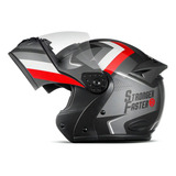 Capacete Robocop Stronger Faster Gladiator Etceter Fosco Cor Cinza vermelho Tamanho Do Capacete 62