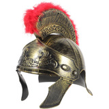 Capacete Soldado Romano Dourado Pena Gladiador