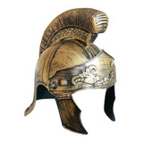 Capacete Soldado Romano Gladiador Medieval Dourado