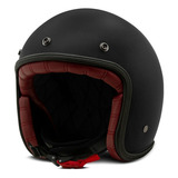 Capacete Solid Special Custom Vintage Old School Etceter Tamanho Do Capacete 60 Cor Preto fosco