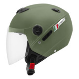 Capacete Viseira Solar Aberto New Atomic Elite Pro Tork Tamanho Do Capacete 60 Cor Verde militar
