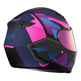 Capacete X11 Trust Pro Transit Com Viseira Extra Cor Rosa Tamanho Do Capacete 58