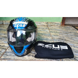 Capacete Zeus design 2000a semi Novo cor Linda Azul 56 lindo
