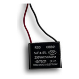 Capacitor De Ventilador 5uf Com 2 Fios 127v Ou 220v 5 