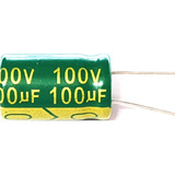 Capacitor Eletrolítico 100uf X 100v 105 20 Peças Sub Woofer