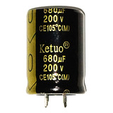 Capacitor Eletrolítico 680uf X 200v 105  4 Pç Frete Grátis