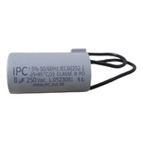Capacitor Para Ventilador 2 Fios 8uf 250vac 50 60hz Ipc