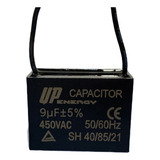 Capacitor Quadrado 9uf 450vac 2 Fios 50 60hz Para Ventilador