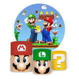 Capas Cilindro Painel 1 50 Super Mario Tecido Veste Facil