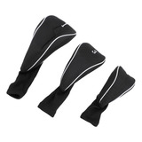 Capas Pretas Black Club Head Para Motorista 3 Peças De Fair