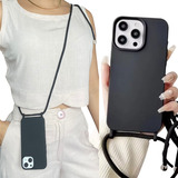Capinha Capa Para iPhone Com Cordão Alça Longa Todos Modelos
