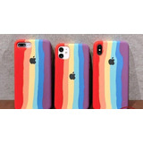 Capinha Celular Slim Para iPhone 12 Mini Colorida Arco Íris