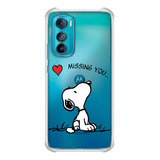 Capinha Compativel Modelos Motorola Snoopy Apaixonado 0052