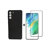 Capinha Para Galaxy S21 FE 6-4- Case Aveludada Silicone Com Proteção Câmera- Película 3D