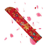 Capinha Para Leque Japonês 21cm Bordado Lindo Luxo 24x4 5cm