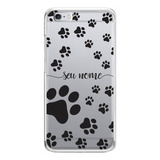 Capinha Personalizada Transparente Cachorro Patas Patinhas