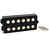 Captador De Baixo Estilo M De 6 Cordas Com ímã De Cerâmica Captador De Baixo Preto De 6 Cordas Humbucker Para Tocador De Bobina De Baixo Masculino Captador De Baixo De 6 Cordas 