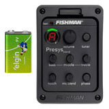 Captador Violão Fishman Presys 301 Mic Afinador Bateria 9v