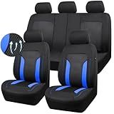 CAR PASS Conjunto Completo De Capas De Assento De Carro 3D Air Mesh Banco Traseiro Esportivo Respirável Com Zíper Para Caixa De Apoio De Braço Ajuste Universal 95 SUV Automotivo Caminhão Interior
