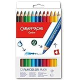 Caran D Ache Lápis Aquarelável Jumbo Fancolor 12 Cores 12 Cores