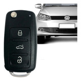 Carcaça Chave Canivete Vw G6 Gol Jetta Fox Golf 3 Botões