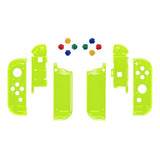 Carcaça Clear Lime Green C Botões P Nintendo Switch