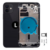 Carcaça Compatível iPhone 12 Aro Chassi Metal Tampa Traseira