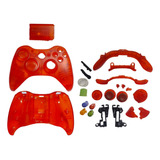 Carcaça De Controle X360 Vermelho Translúcido