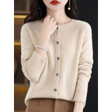 Cardigã Feminino Garments Wool Pure 100 De Primeira Linha