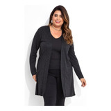 Cardigan Casaco De Frio Inverno Elegante Plus Size 46 A 60