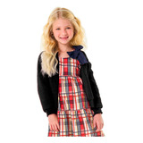 Cardigan Casaco Infantil Menina Lã Trico Preto Trick Nick