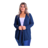 Cardigan Com Bico Pluz Size Casaco De Malha Blusa Feminino