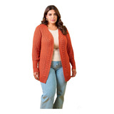 Cardigan Feminino Aberto Trico Suéter Plus Size G