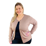 Cardigan Feminino Aberto Trico Suéter Plus Size G1 G2 G3