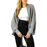 Cardigan Feminino Blusa Aberta Inverno Manga Longa Soltinha