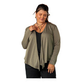 Cardigan Feminino Larguinho Casaco Plus Size Do Tam 46 Ao 60