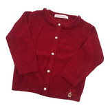 Cardigan Infantil Menina Casaquinho Lã Tricot Delicado