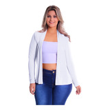 Cardigan Reto Plus Size Blazer Blusa Casaco Malha Sobretudo