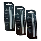 Carga Caneta Esfero Crown Tipo Cross 12009p Kit 3 Unidades