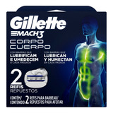 Carga De Aparelho Corpo Gillette Mach3 2 Unidades