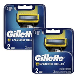Carga Gillette Fusion Proshield Refil 4 Unid  Pele Sensível