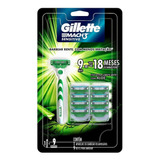 Carga Gillette Mach3 Sensitive 9 Unidades Aparelho Mach 3