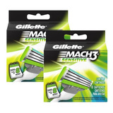 Carga Gillette Mach3 Sensitive Refil Mach 3 16 Unidades